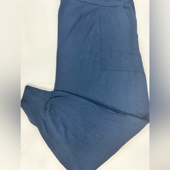 ZUDA Navy Blue Sweater Jumpsuit Belt, Pockets, Ribbed Wrists & Ankles 4X - Picture 6 of 10